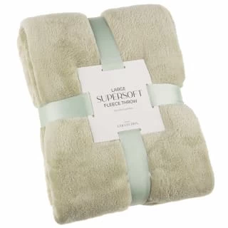 Large Sage Supersoft Fleece Throw 1 Large Sage Supersoft Fleece Throw