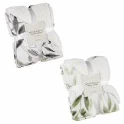 Winston Green Leaf Sherpa Throw -Home Decor Sales 394976 394948 winston leaf sherpa throw group