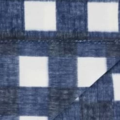 Simply Navy & Gingham Polar Fleece Throw 2pk -Home Decor Sales 395029 simply super soft throws 2pk navy gingham 4