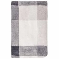 Grey Check Sherpa Throw -Home Decor Sales 395038 highland check sherpa throw 4