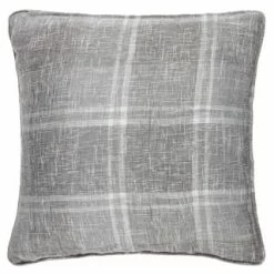Hampton Check Cushion - Grey
