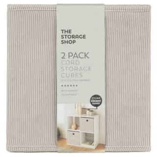 Lokken Cord Storage Cubes 2pk - Light Grey 2 Lokken Cord Storage Cubes 2pk - Light Grey - Image 2