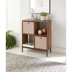 Lokken Velvet Storage Cubes 2pk - Mushroom -Home Decor Sales 395837 2pk velvet lokken storage cubes mushroom 2