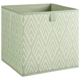 Lokken Printed Storage Cubes 2pk - Sage Diamond 1 Lokken Printed Storage Cubes 2pk - Sage Diamond