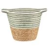B&M Stripe Top Basket With Handle - Green