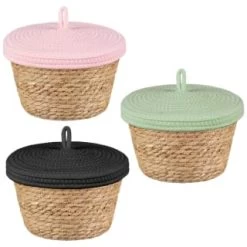 B&M Kendall Basket With Lid - Pink -Home Decor Sales 395974 395975 395976 kendall basket with lid group