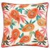 B&M Papaya Print Shower Resistant Cushion 43 X 43cm