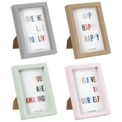 B&M Colourblock Frame 4 X 6" - Gold -Home Decor Sales 396247 396248 396249 396250 basic colourblock frame 4x6 group