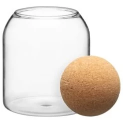 B&M Small Glass Jar With Cork Lid -Home Decor Sales 396483 small glass jar with cork lid 2