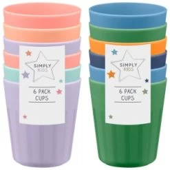 Simply Kids Colour Cups 6pk - Pastel -Home Decor Sales 398567 398570 6pk simply kids colour cups group 1