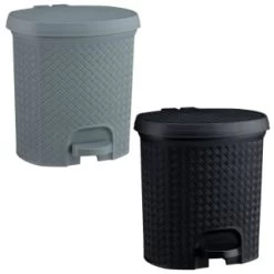 B&M Knit Peddle Bin - Black -Home Decor Sales 400122 400123 knit peddle bin 1