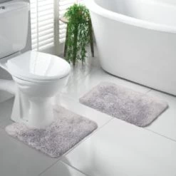 Grey - Tufted Pedestal Mat -Home Decor Sales 400281 400286 tufted bath and ped mat grey 2